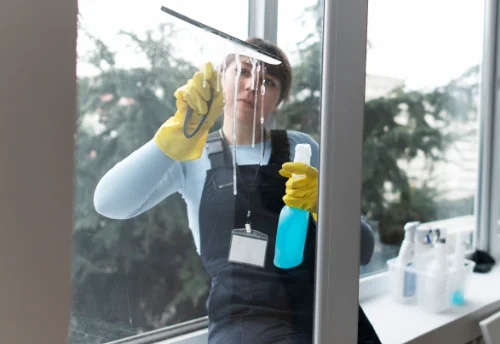 Nettoyage de vitres intérieures et extérieures à Porcaro